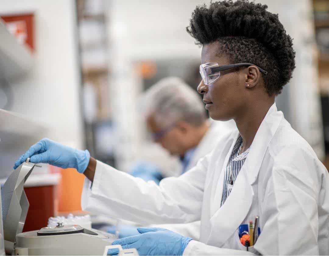 Young African-American Female Researcher