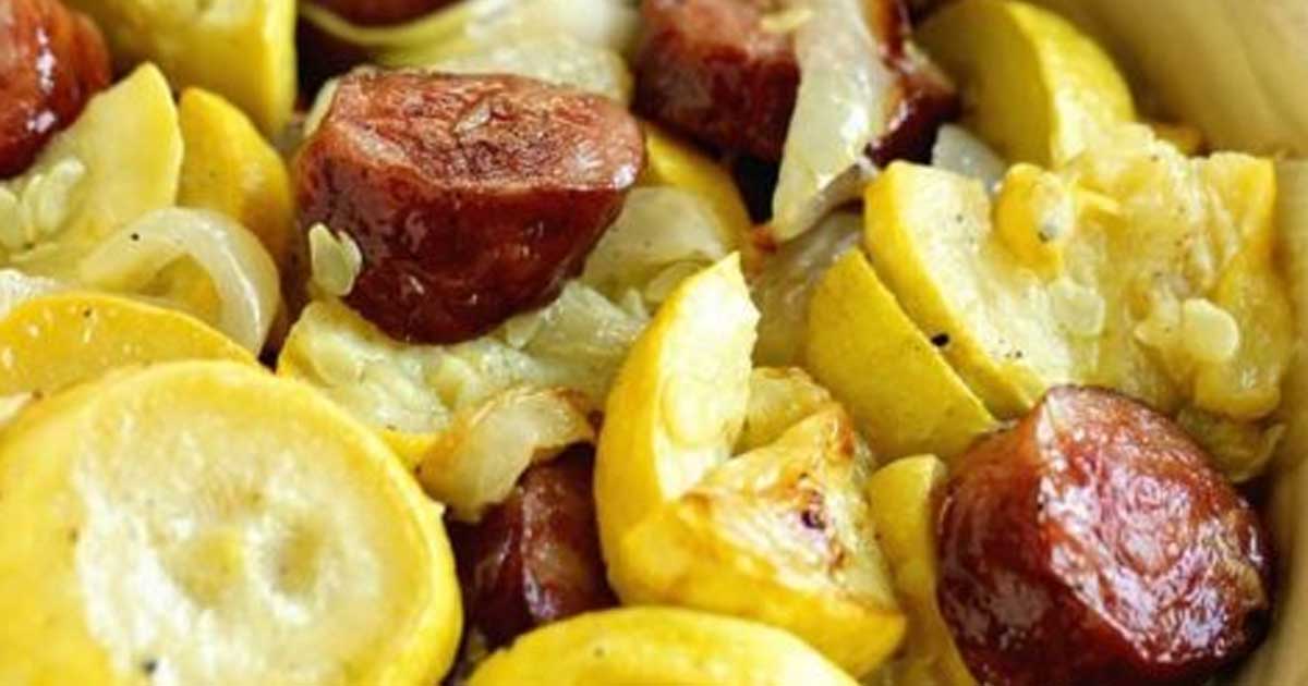 squash and sausage