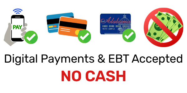 No Cash Accepted on mobile grocery bus